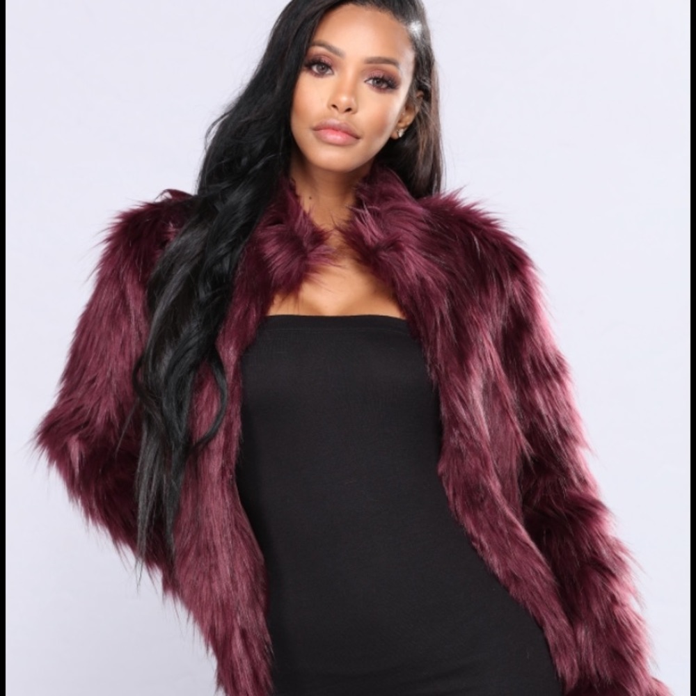 Faux fur coat